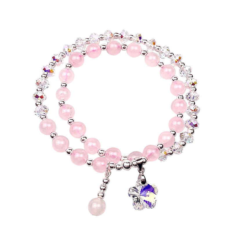 半世福缘紫水晶七彩手链串女圣诞节奥地利原创ins手链