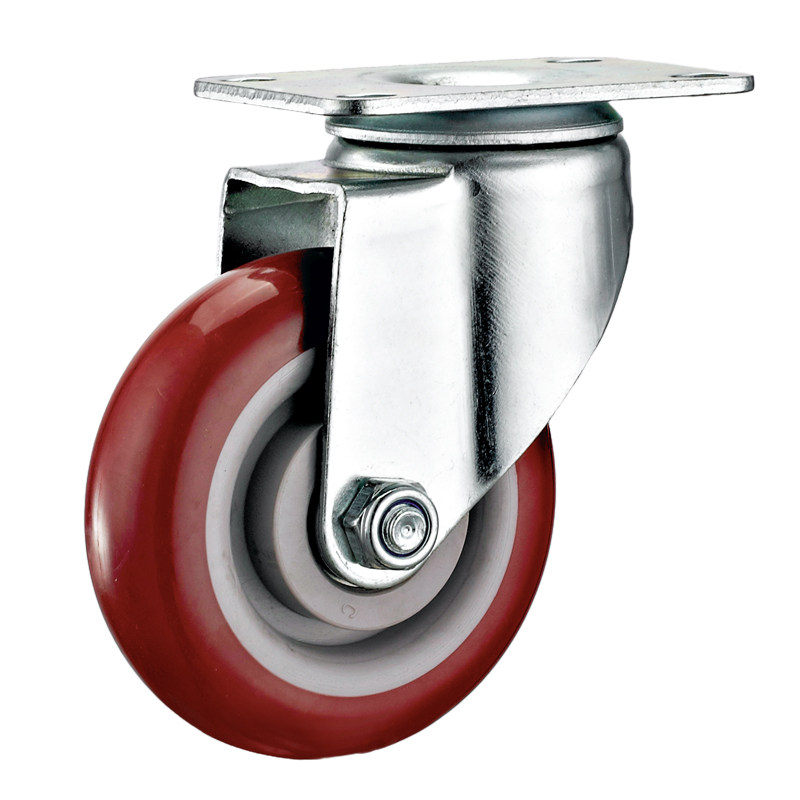 3寸4寸5寸中型聚氨酯pu脚轮万向轮带刹车脚轮