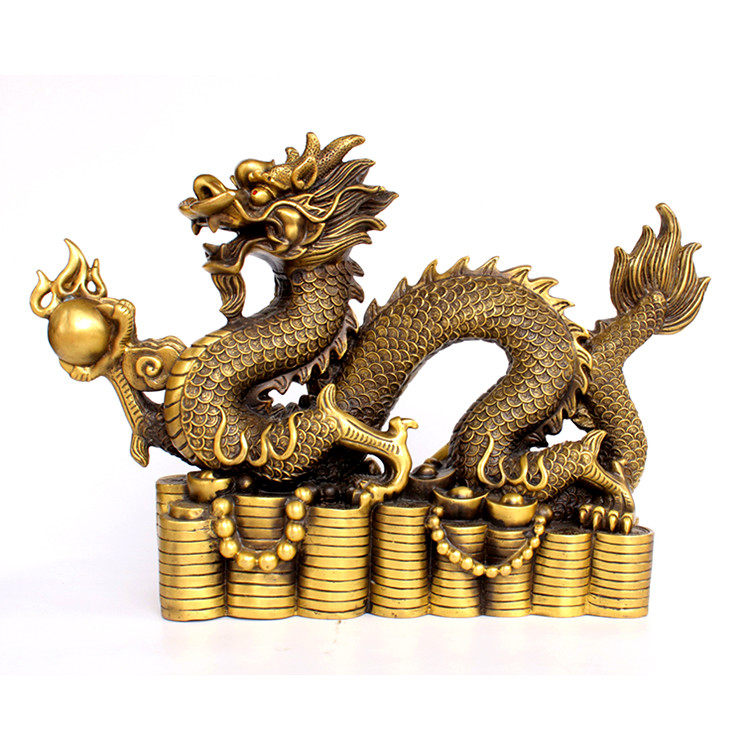 开光龙镇宅风水办公家居工艺品铜龙招财大号纯铜摆件