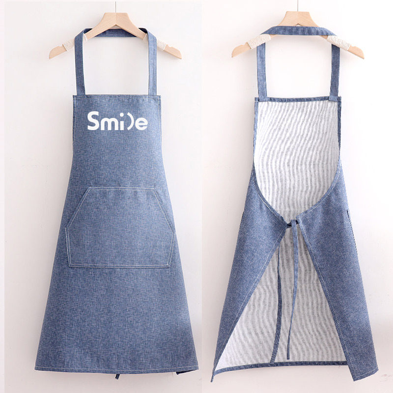 北欧欧风纯棉大人围裙家用透气男围腰女做饭围裙