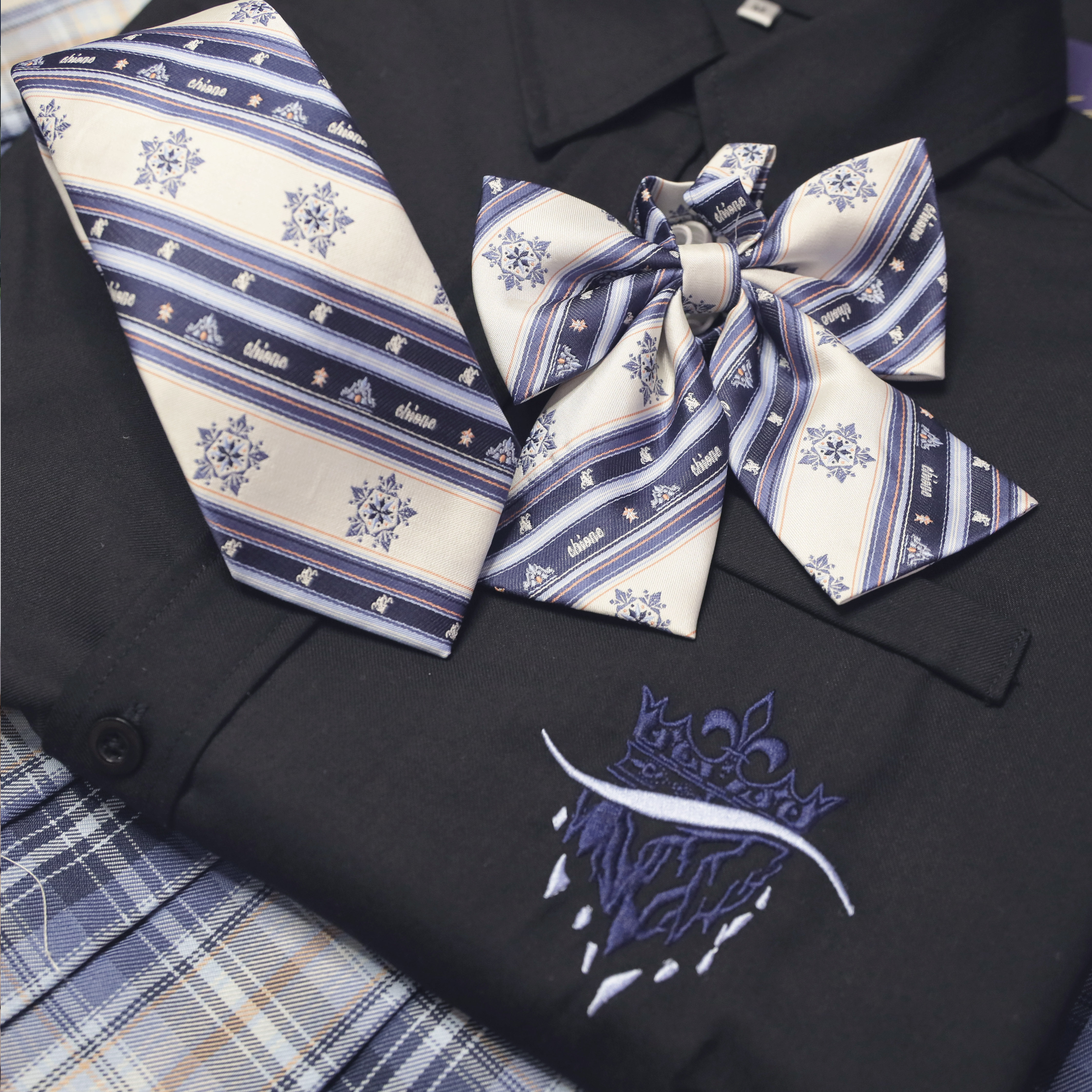 jk衬衫长袖刺绣制服原创dk日系潘神新款衬衫