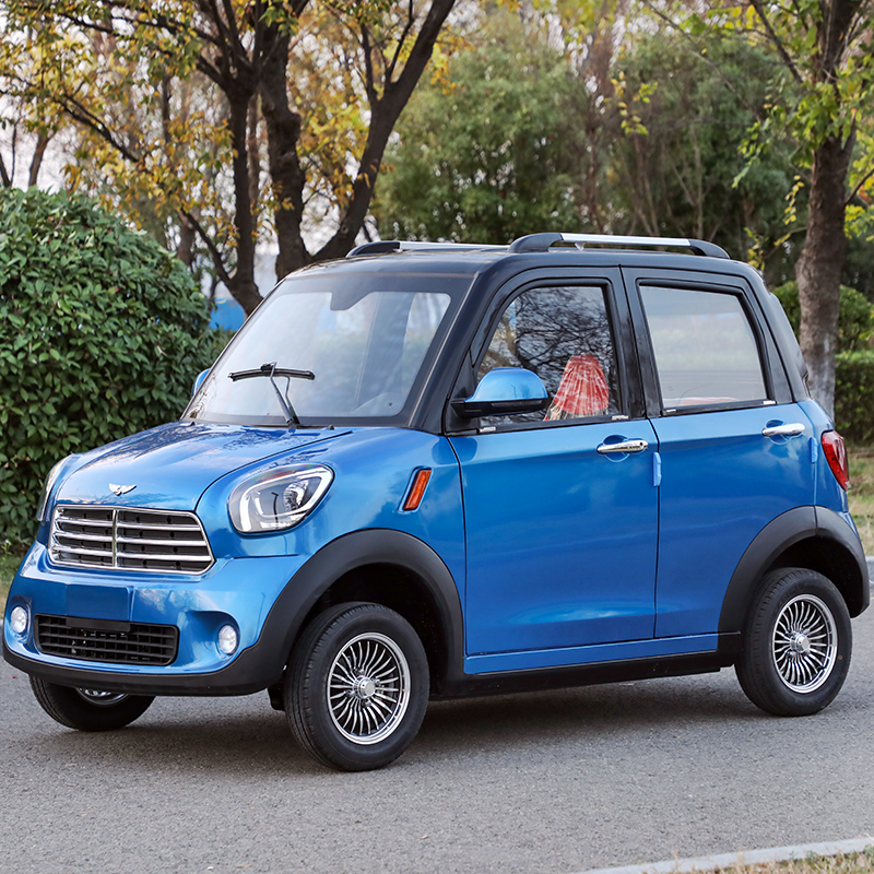 四轮电动车家用小型汽车女士微型电瓶成人全封闭新能源油电代步车