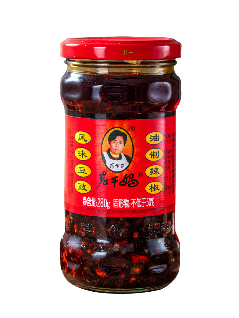 陶华碧老干妈风味豆豉油制辣椒280g瓶装拌饭酱贵州特产香辣酱调料