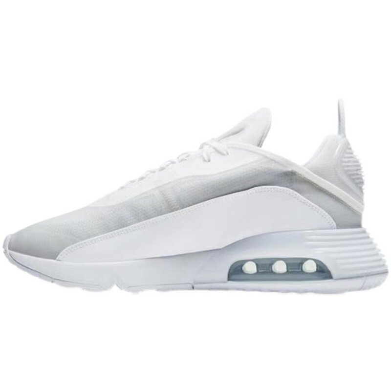 白蓝黄黄蜂体育nikeairmax2090纯白白色白灰运动休闲鞋