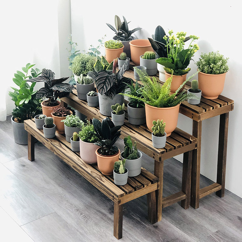 花架多层阶梯式户外防腐庭院防水实木室外多肉花架