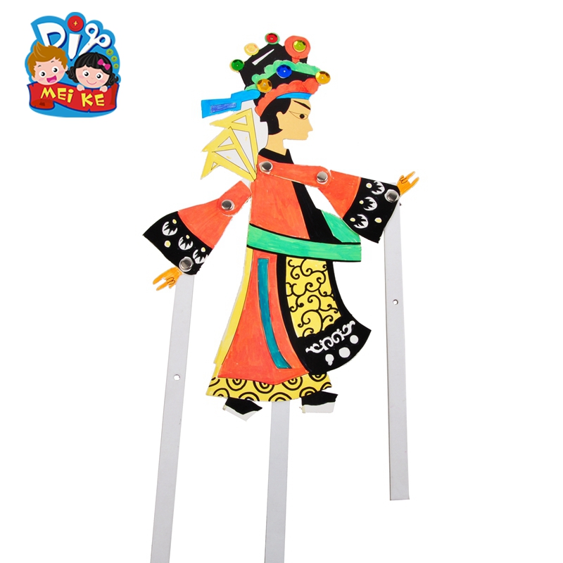 中国国风传统文化皮影戏手工diy儿童创意粘贴制作手工创意粘贴类