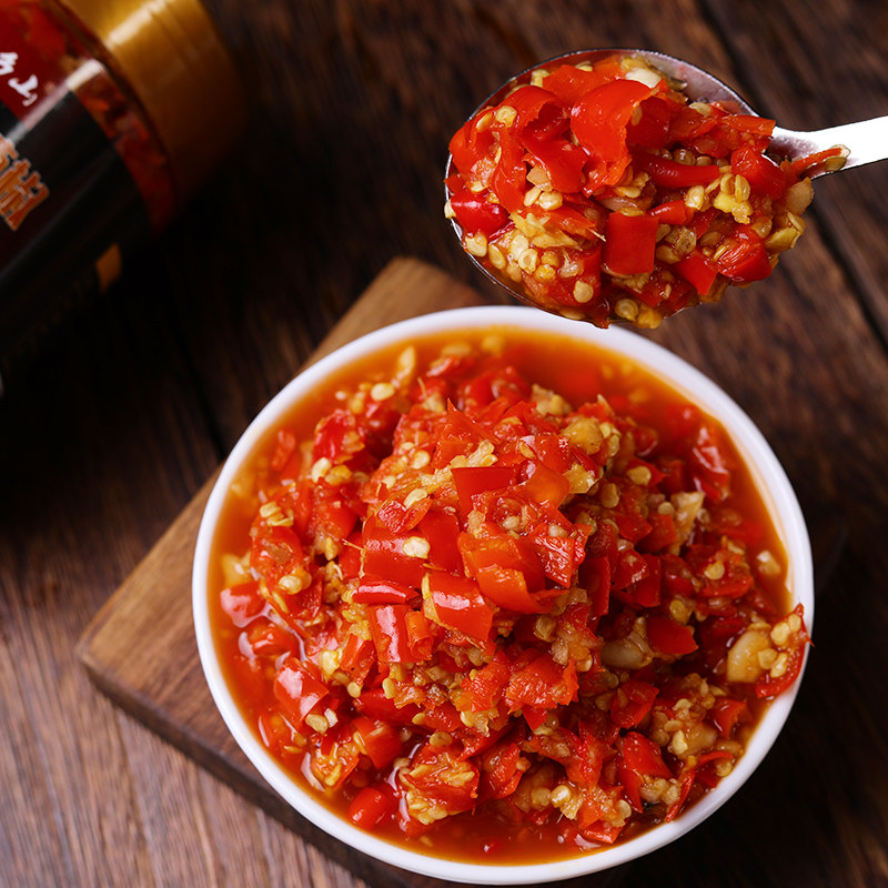思乡山冰镇剁辣湖南特产辣椒酱蒜蓉特辣开胃调味品辣椒酱