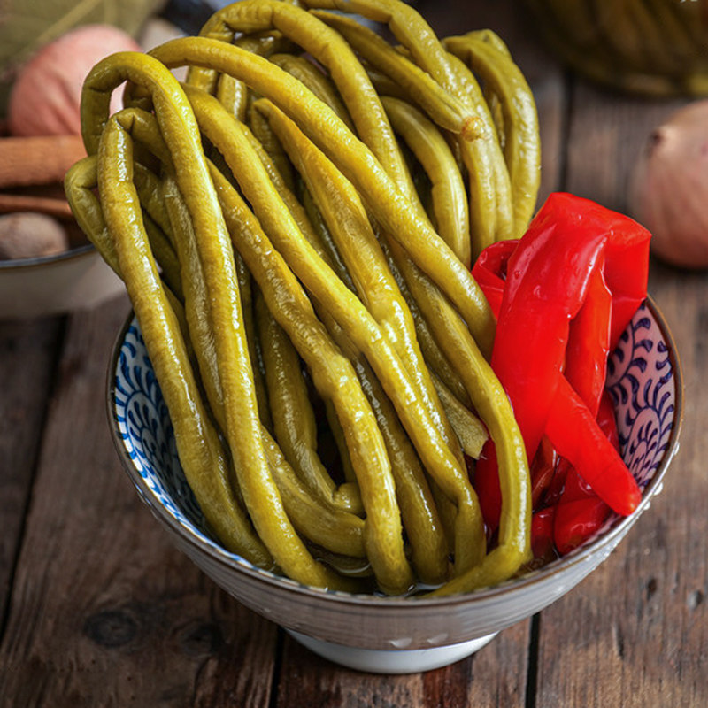 马大泡酸豆角下饭菜农家自制咸菜小包装泡豇豆云南特产螺丝粉酸菜