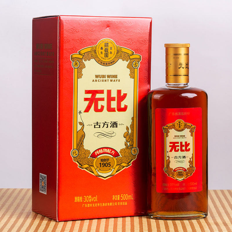 无比古方盒装30度500ml养生枸杞酒补礼品装送养生配制酒