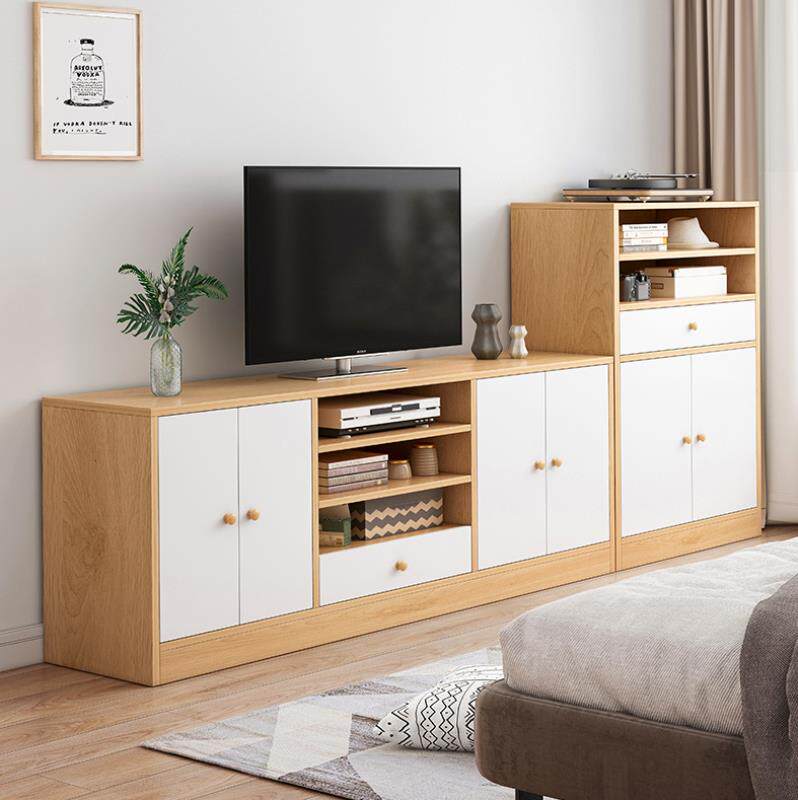 电视柜加高落地现代简约客厅小户户型实木木腿电视电视柜