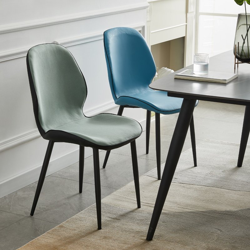科技布餐椅简约现代小户型餐桌椅子家用餐厅酒店靠背凳子北欧轻奢
