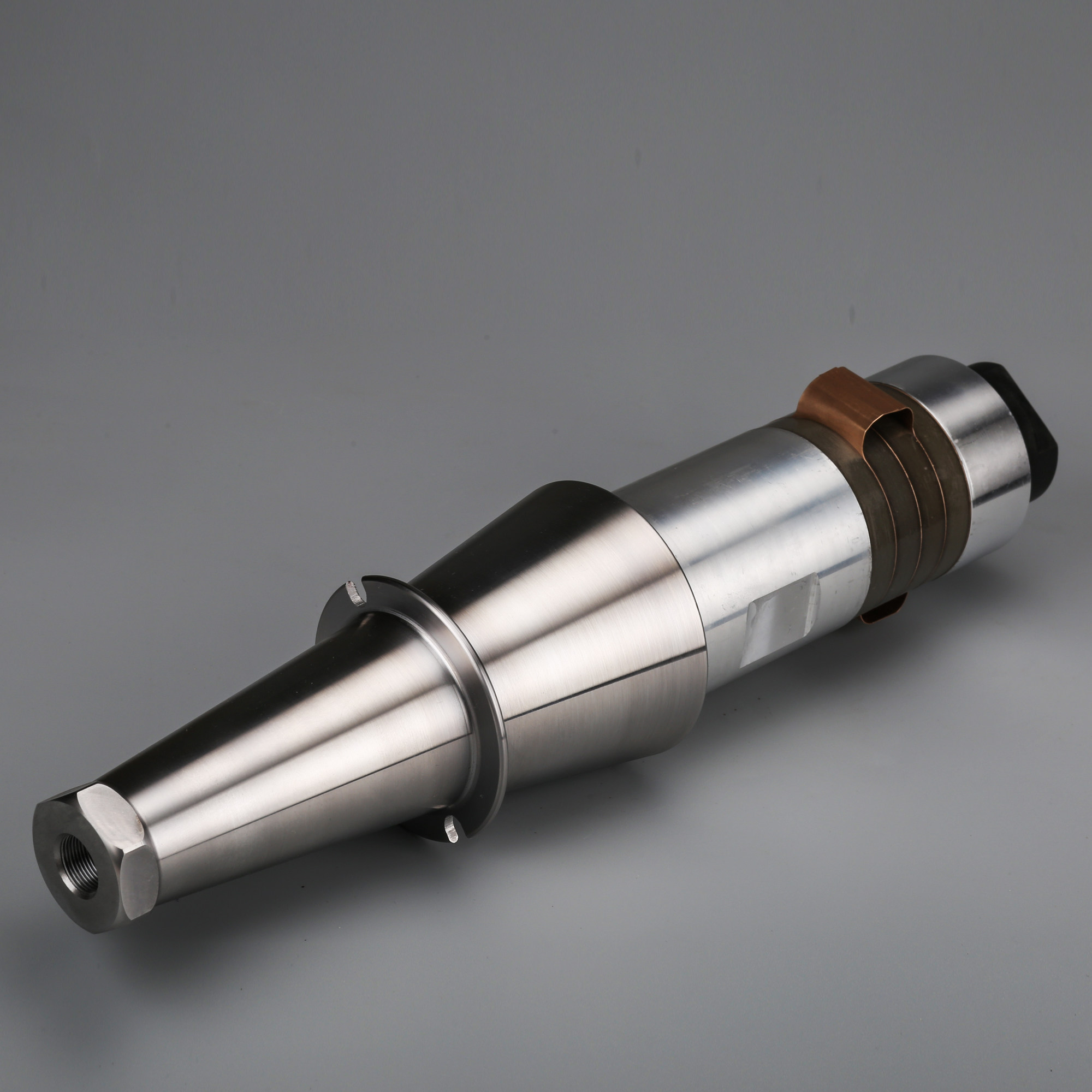 洁卡超声波换能器振头15k2600w4200w口罩机焊接配件法兰模震超声波