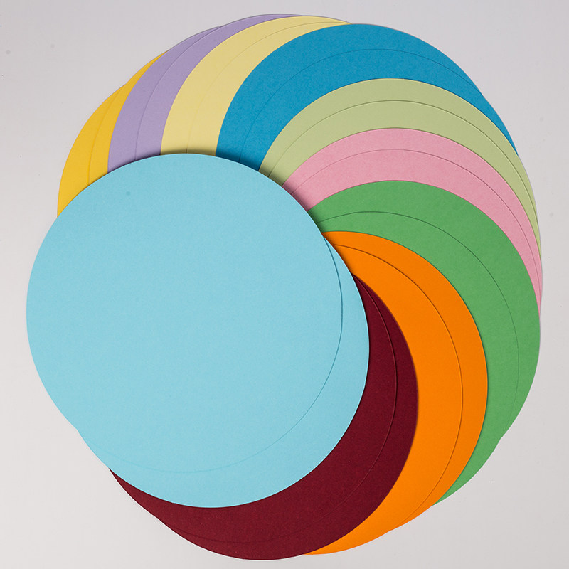卡纸彩色圆形25cm2936diy儿童手工美术手绘画画卡纸