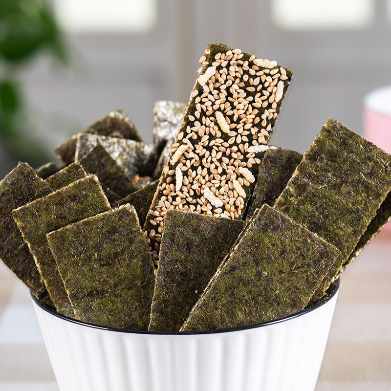阿斌鲜生芝麻夹心海苔零食