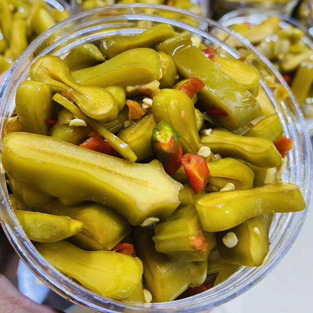 广西酸辣爽口刀豆扁豆剁椒脆嫩可口腌制特色腌制