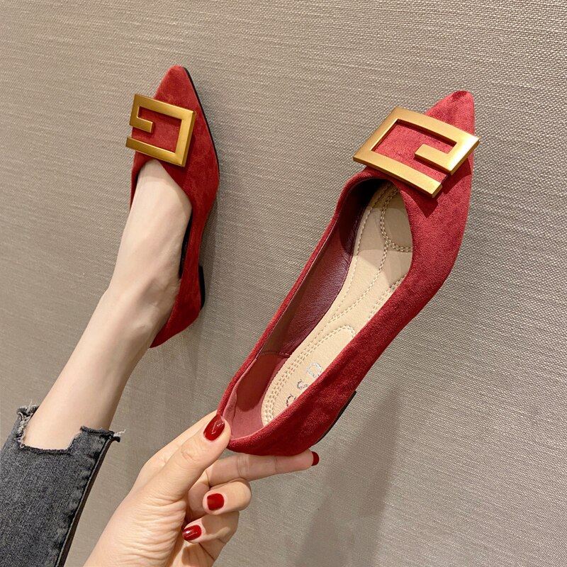 春款2021新款女鞋韩版显瘦瓢尖头浅口小香风单鞋女单鞋