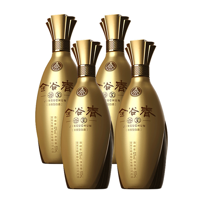 【酒厂直营】金谷春(谷30)52度500ml*4瓶浓香型白酒整箱装