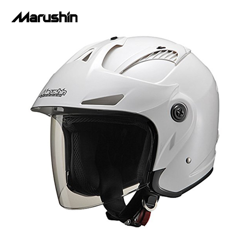 日本marushin摩托车机车半盔复古哈雷四分之三巡航太子摩托车头盔