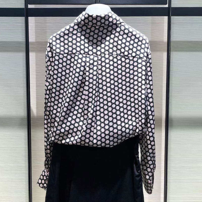 哥弟思媞春款女装2021年新款衬衣雪纺蝴蝶结飘带衬衫