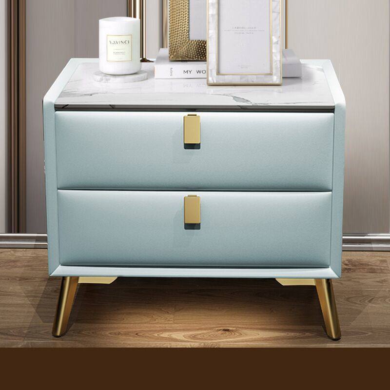 墨绿色床头柜加岩轻奢全软包定制皮质科技卧室床头床头柜