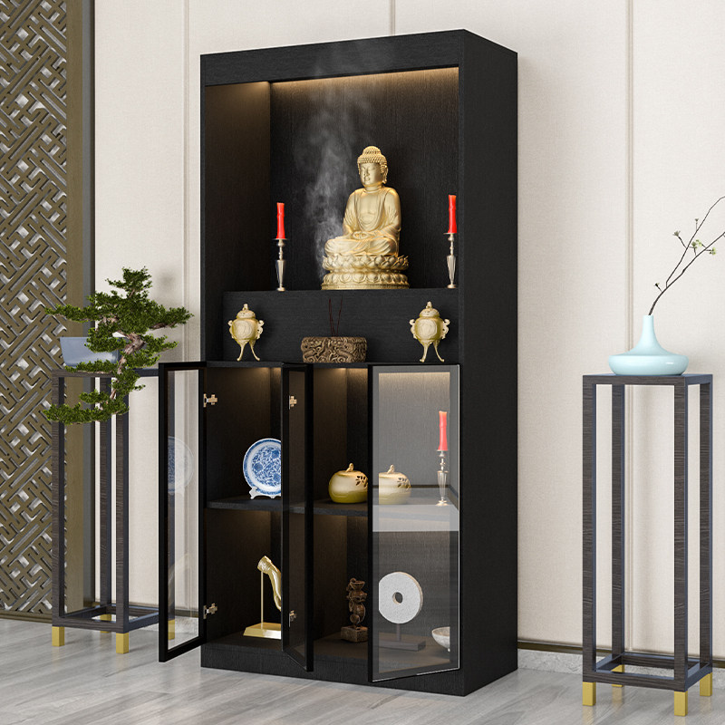 现代佛龛家用立柜客厅佛像供奉财神爷观音菩萨佛柜