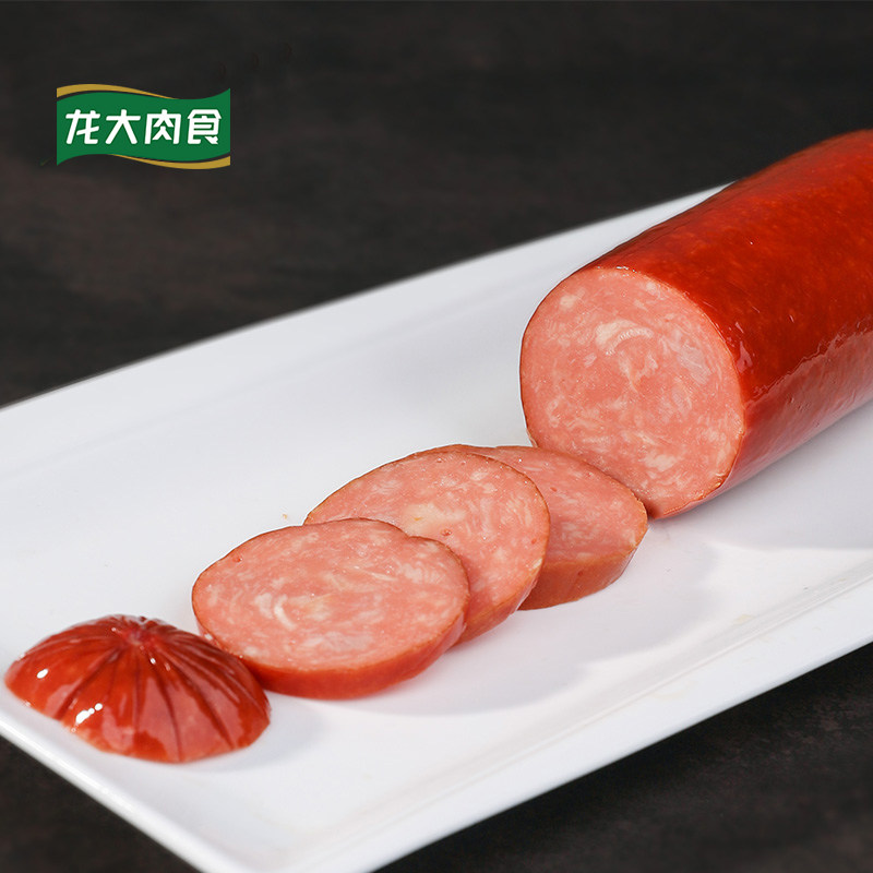 龙大肉食果木老火腿梨木熏烤蒸煮鸡肉猪肉粗大火腿肠250g3根即食