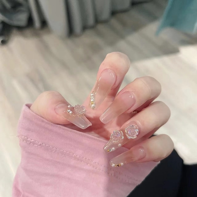 美甲饰品新款极光山茶花幻彩小花网红爆款指甲美甲工具