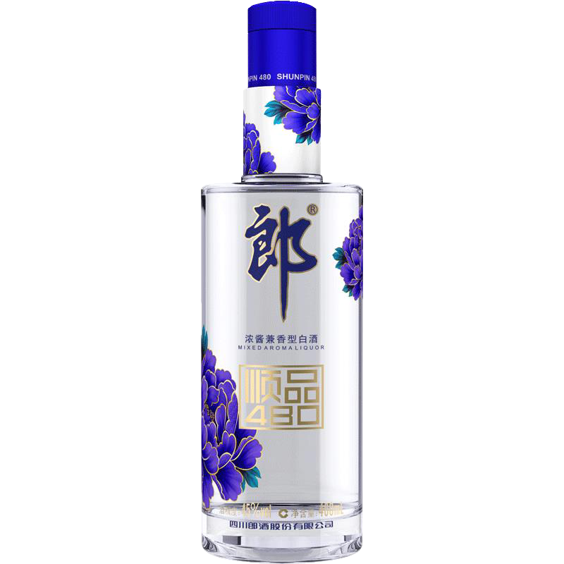 6瓶郎酒顺品45度480蓝顺