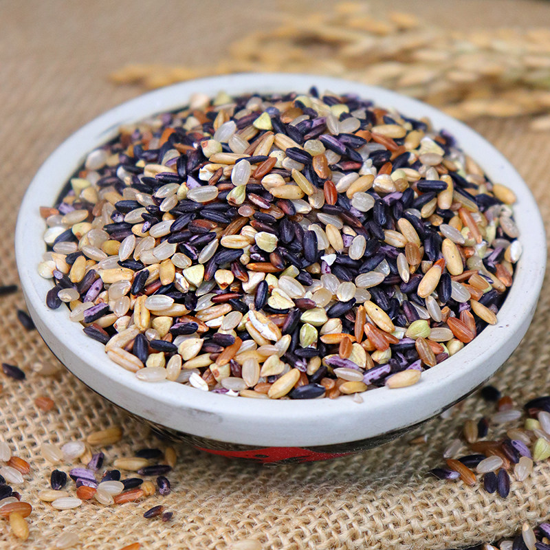糙米七色新米5斤五谷杂粮低升三色粗粮健身胚芽杂粮组合