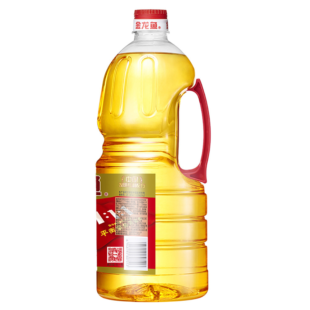 金龙鱼黄金比例调和油1.8l小瓶瓶装宿舍炒菜植物油调和油