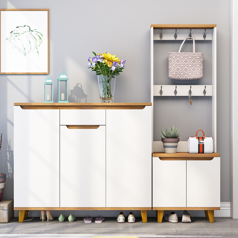 北欧进门门口单门鞋柜实木烤漆迷你超窄小型鞋柜