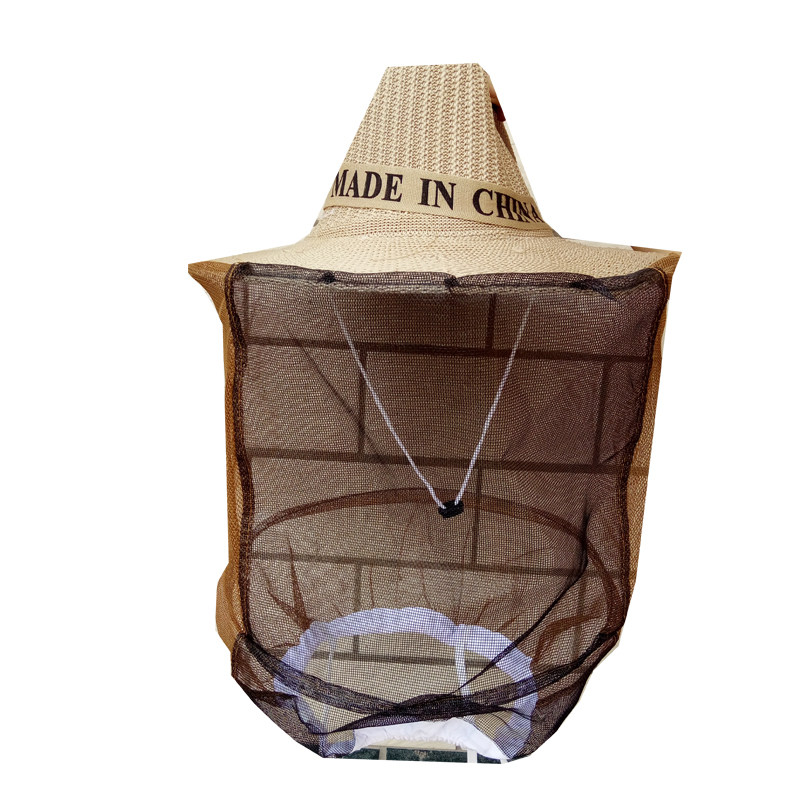 蜂帽遮脸专用加厚养峰防峰帽蜜蜂帽头罩防蜂罩网防护冒养蜂帽