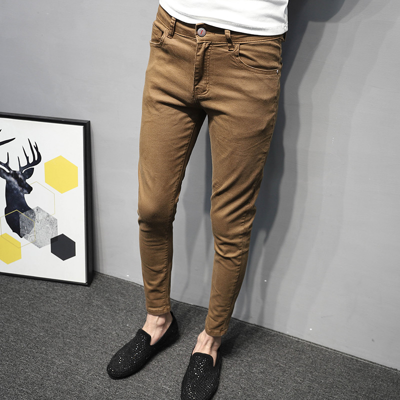 牛仔裤男修身小脚春夏薄款夏季弹力青年长裤流行韩版青春网红裤子