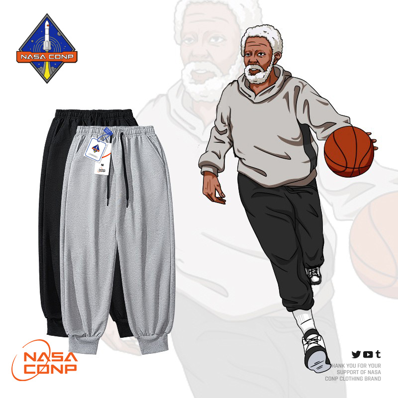 nasa扎袜篮球训练运动卫裤男长裤子宽松美式束脚德鲁大叔夏季薄款