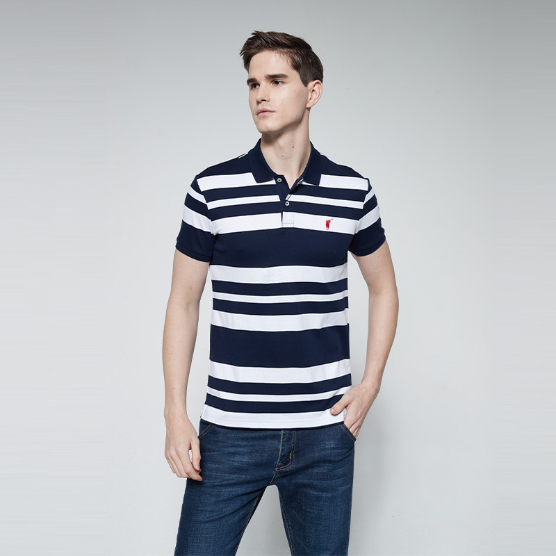 polosport男装纯色夏季纯棉印花大马短袖翻领polo衫