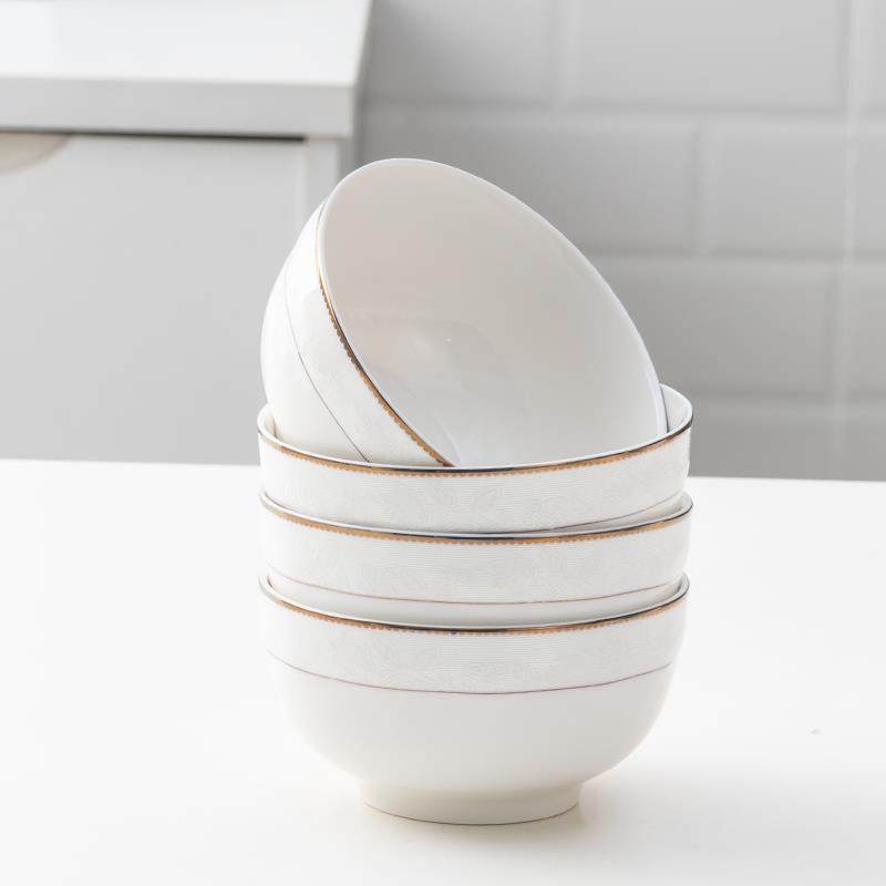 家用吃饭碗陶瓷餐碗欧式米饭碗套装泡面碗简约创意好看的碗可微波