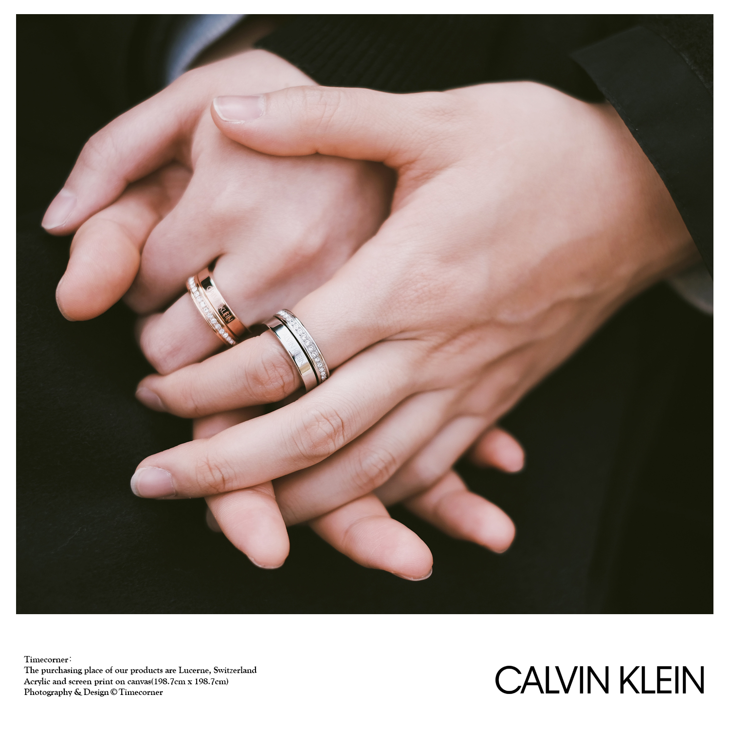 ring 2017 calvin klein hook kj06pr1401 ck满天星情侣戒指