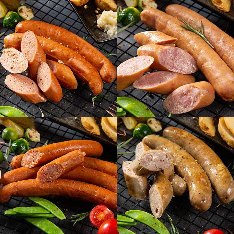 促销knacker克娜克德国香肠烟熏肠纯肉肠德式烤肠香肠