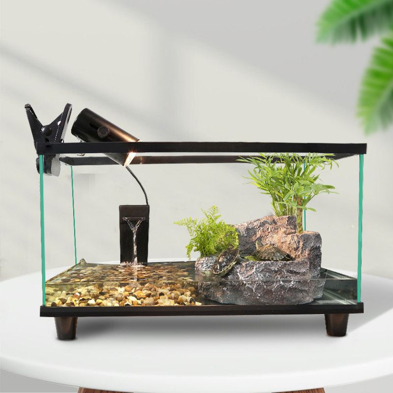 乌龟缸带晒台别墅换水鱼龟混养生态专用饲养鱼缸