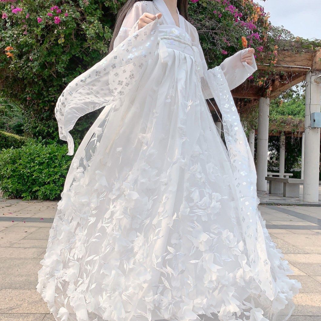 白月光汉服古代公主古风小姐古装宫廷超仙服装民族服装