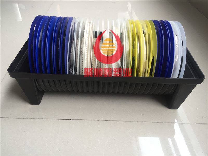 件存放 防静电smt料盘盒圆形卷料贴片料周转盒托盘周转箱电子元