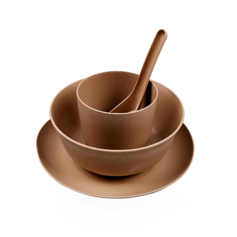 稻壳一次性碗筷筷子餐具套装加厚高档可降降解可降解餐具