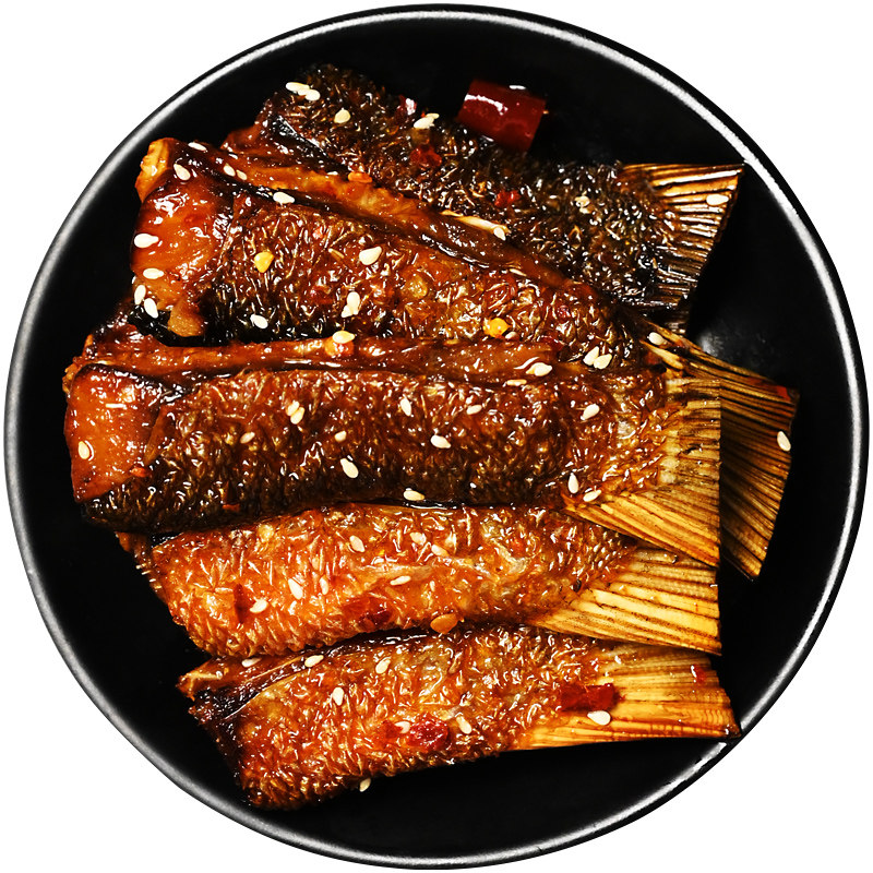 鱼尾湖南特产即食麻辣洞庭湖香辣鱼排孕妇可食即食鱼零食