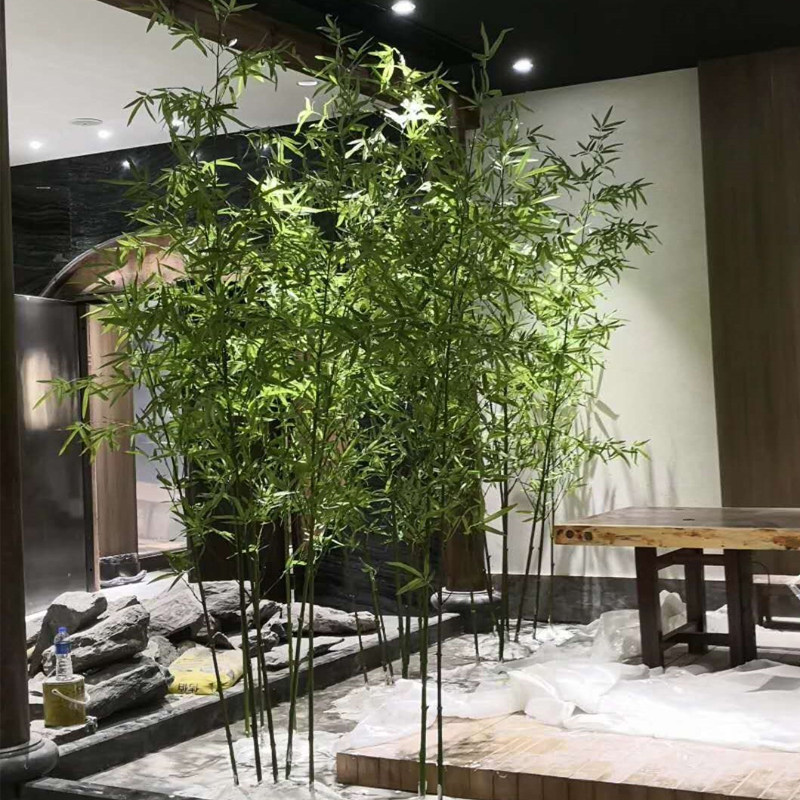 竹子仿真造景隔断屏风绿植室内装饰酒店盆栽客厅仿真绿植