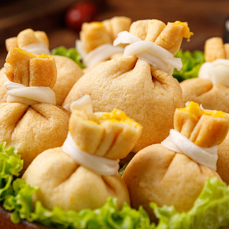 鱼籽福袋关东煮食火锅丸子日式寿喜锅鱼丸海鲜鱼丸