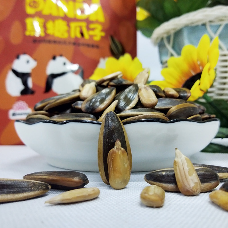 开心开心熊熊猫焦糖瓜子山核桃葵花籽106g小包包装瓜子
