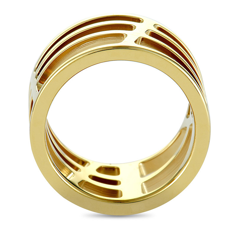 calvinklein凯文克莱ck金色金属镂空男女戒指kj1tjr100105戒指