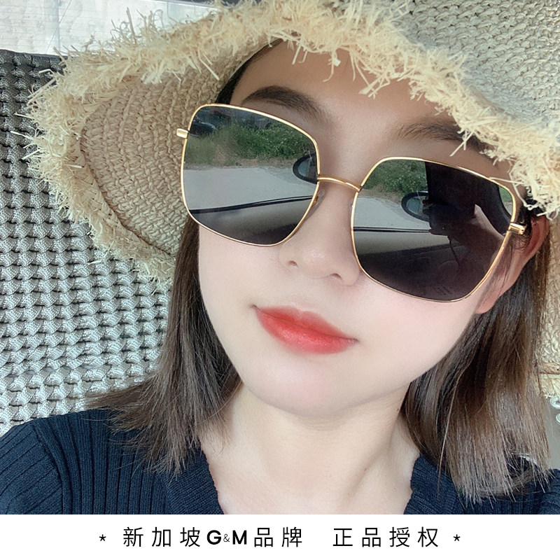 眼镜sggm墨镜女潮圆脸太阳防紫外线大脸显瘦太阳眼镜