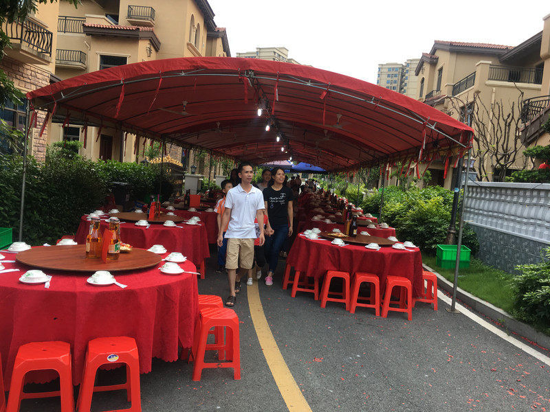 酒席帐篷餐饮饮酒棚喜农村喜事流动婚庆定制遮阳篷