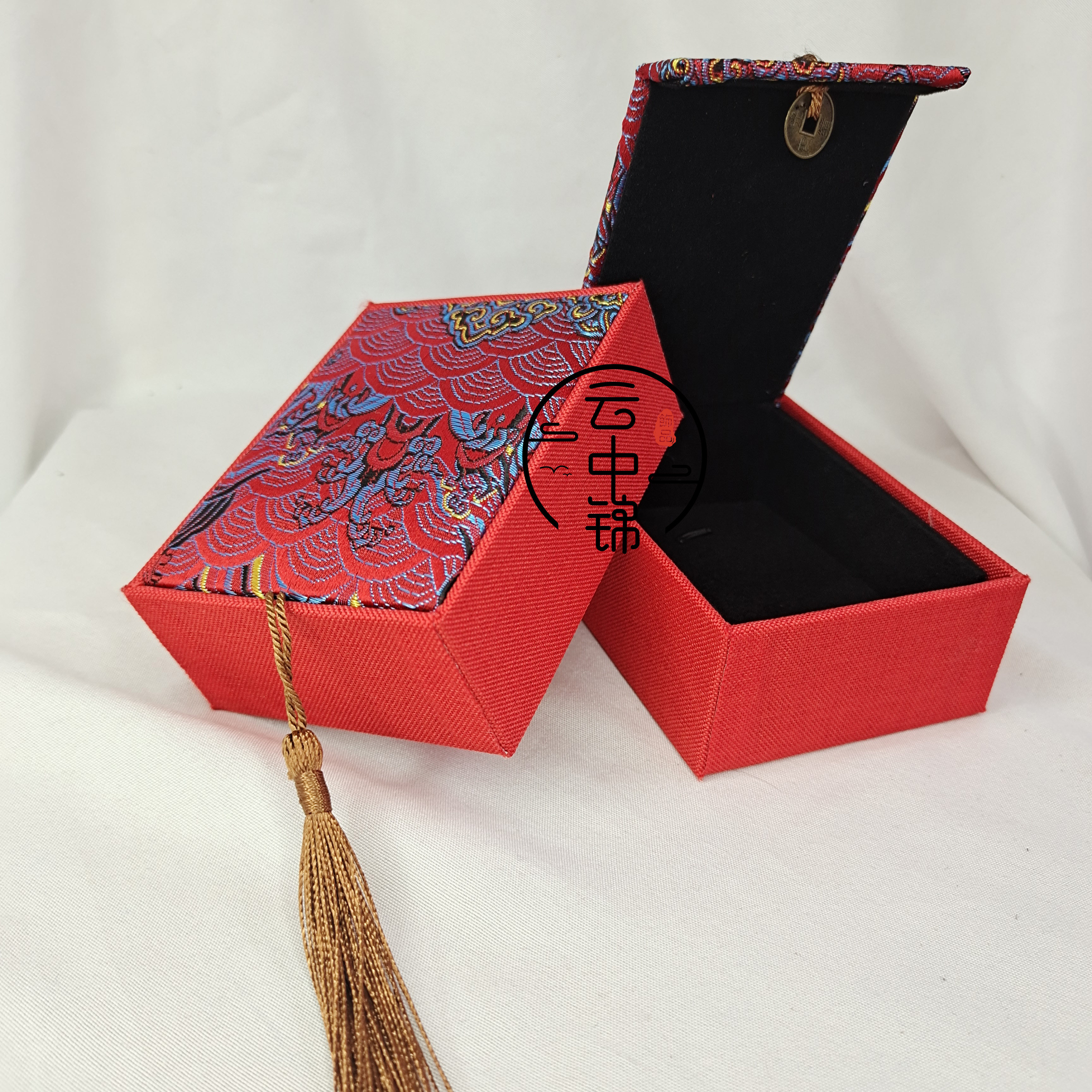 云中古风手工制手工吊坠富贵长寿项链送礼中锦发饰